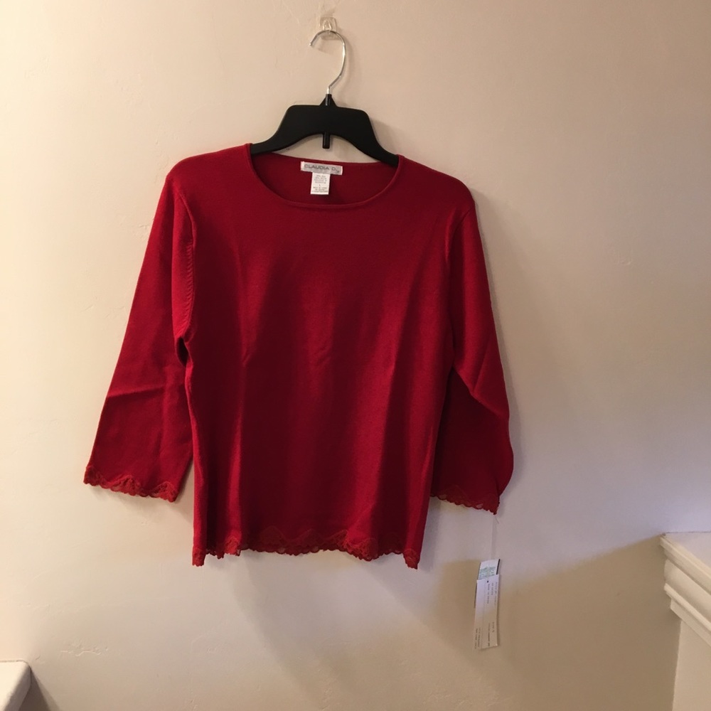 Red dressy top / NWT/ by Claudia D.